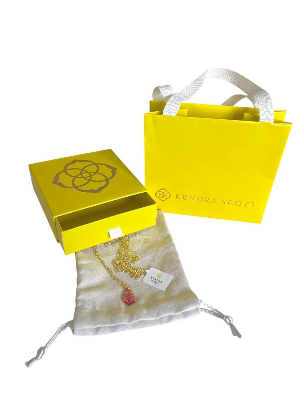 Kendra Scott Camry Frame Multi-Strand Necklace- Pink Azalea Illusion NWT